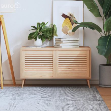 vidaXL 2 db tömör fenyőfa lamellás szekrényajtó 39,5 x 49,4 cm