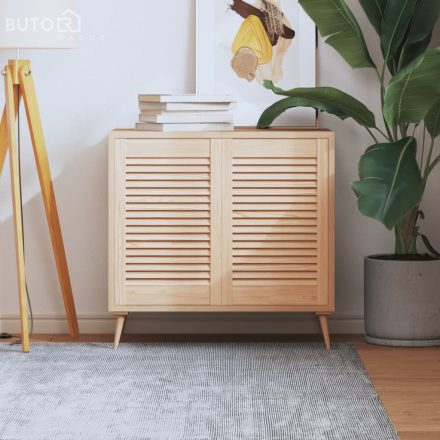 vidaXL 2 db tömör fenyőfa lamellás szekrényajtó 61,5 x 39,4 cm