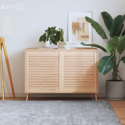 vidaXL 2 db tömör fenyőfa lamellás szekrényajtó 69 x 59,4 cm