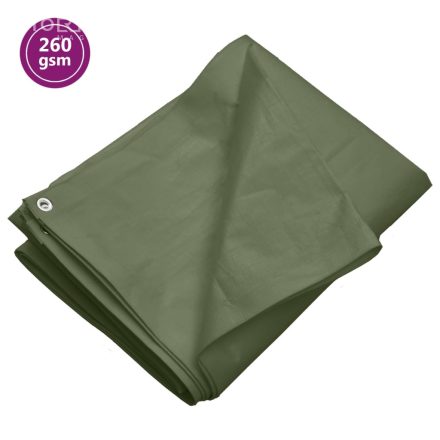vidaXL zöld HDPE takaróponyva 260 g/m² 3 x 4 m