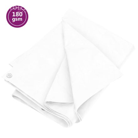 vidaXL fehér HDPE takaróponyva 180 g/m² 6 x 12 m