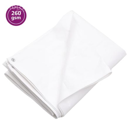 vidaXL fehér HDPE takaróponyva 260 g/m² 2 x 3 m