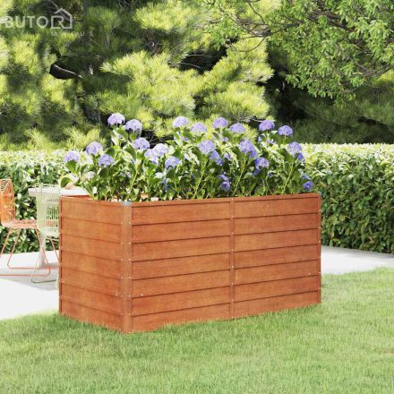 vidaXL rozsda színű színű corten acél kerti magaságyás 160x80x77 cm