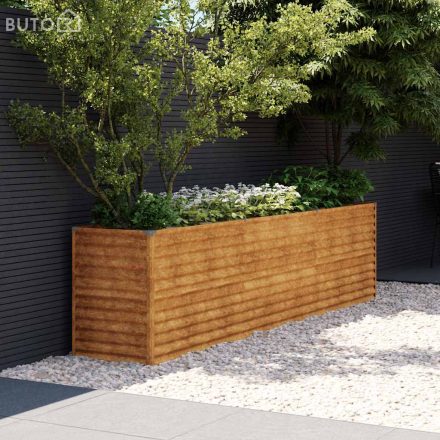 vidaXL corten acél kerti magaságyás 291x50x69 cm