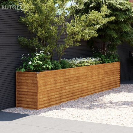 vidaXL corten acél kerti magaságyás 385 x 50 x 69 cm