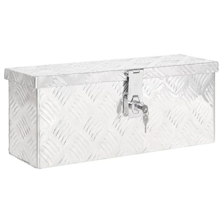 vidaXL ezüstszínű alumínium tárolóláda 50 x 15 x 20,5 cm
