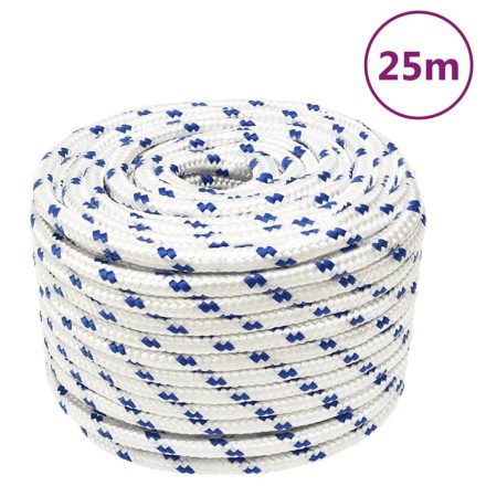 vidaXL fehér polipropilén hajókötél 12 mm 25 m