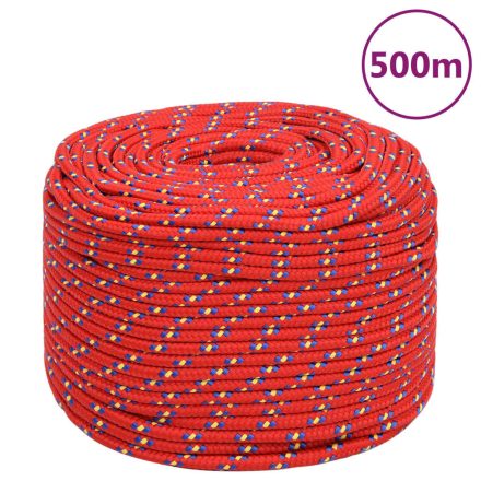 vidaXL piros polipropilén hajókötél 10 mm 500 m