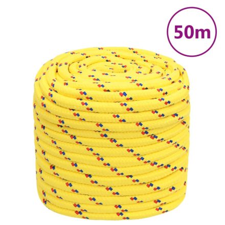 vidaXL sárga polipropilén hajókötél 16 mm 50 m