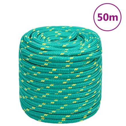 vidaXL zöld polipropilén hajókötél 16 mm 50 m