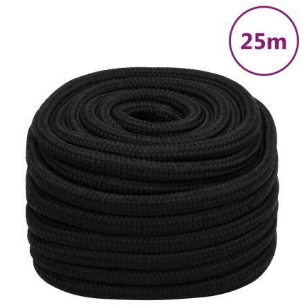 vidaXL fekete poliészter munkakötél 25 mm 25 m