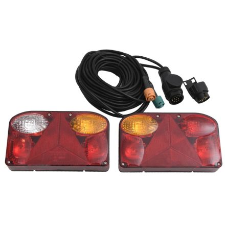 vidaXL 2 db piros utánfutólámpa klasszikus izzóval 23 x 6 x 13 cm 12 V