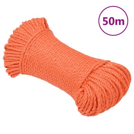 vidaXL narancssárga polipropilén munkakötél 3 mm 50 m