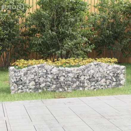 vidaXL íves horganyzott vas gabion magaságyás 200x50x50 cm
