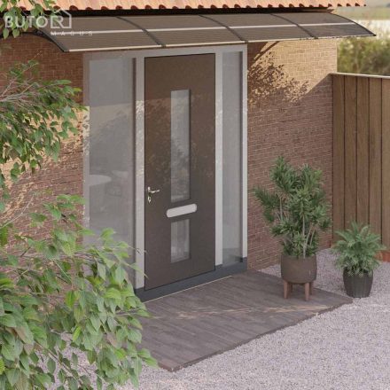 vidaXL fekete polikarbonát ajtóelőtető 350 x 75 cm