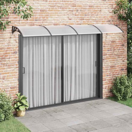 vidaXL fekete polikarbonát ajtóelőtető 350 x 100 cm