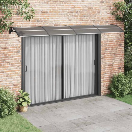 vidaXL fekete polikarbonát ajtóelőtető 400 x 100 cm