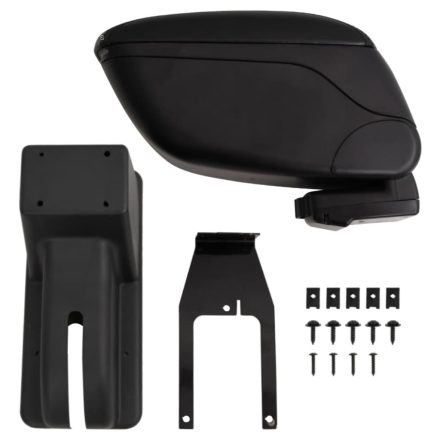 vidaXL autó karfája fekete 12x29x(32-46) cm ABS