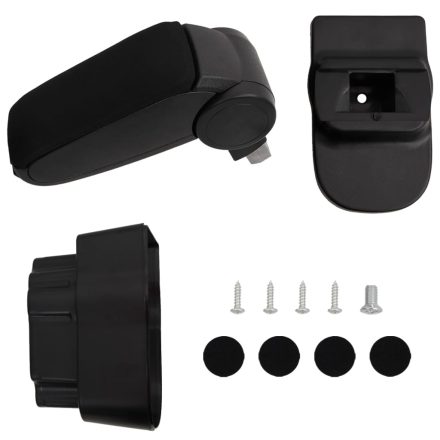 vidaXL autó karfája fekete 12x37x(31-48) cm ABS