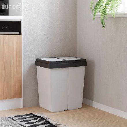 vidaXL fehér dupla szemeteskuka 2x25 L