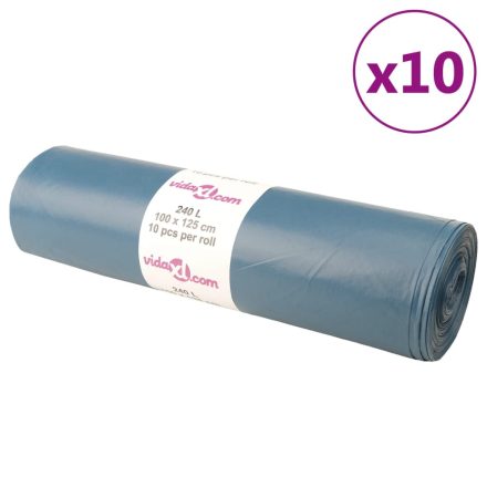 vidaXL szemeteszsákok 100 db kék 240 L