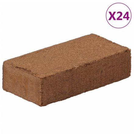 vidaXL 24 db kókuszrosttömb 650 g darabonként 15,6 kg összesen