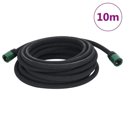 vidaXL fekete gumi kerti esőztető tömlő 0,6" 10 m