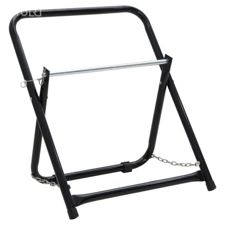 vidaXL fekete porszórt acél tömlődobos kocsi 48 cm 45 kg