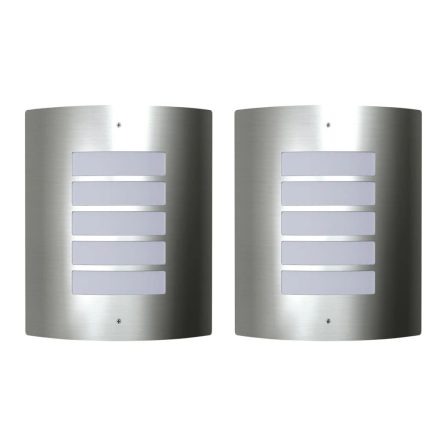 2 Rozsdamentes Acél Vízálló Fali Lámpatestek 60W