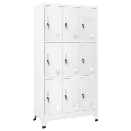 vidaXL acél öltözőszekrény 9 rekesszel 90 x 45 x 180 cm 