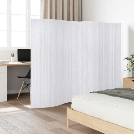 vidaXL fehér bambusz paraván 250 x 165 cm  