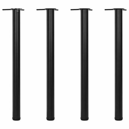 4 db állítható magasságú fekete asztalláb 870 mm