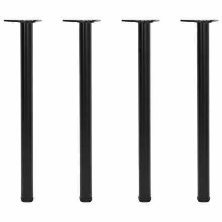 4 db állítható magasságú fekete asztalláb 870 mm