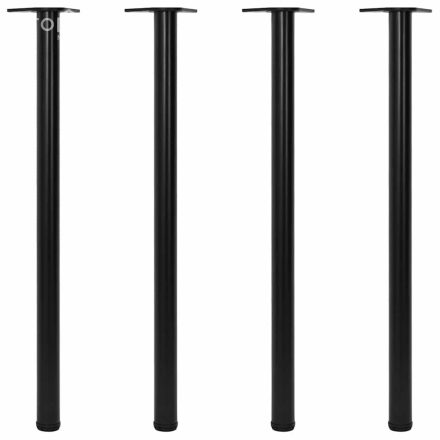 4 db állítható magasságú fekete asztalláb 1100 mm