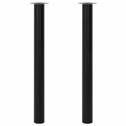 2 teleszkópos asztalláb 710 mm - 1100 mm Fekete