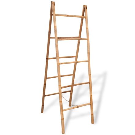 vidaXL dupla törölközőszárító létra 5 fokos bambusz 50x160 cm