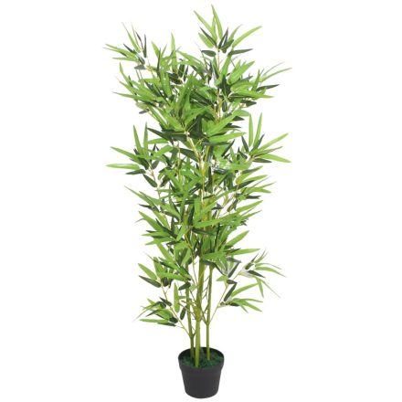 vidaXL műbambusz virágcseréppel 120 cm zöld  