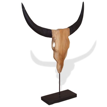 vidaXL Bikakoponya szobor teak 66x15x88 cm