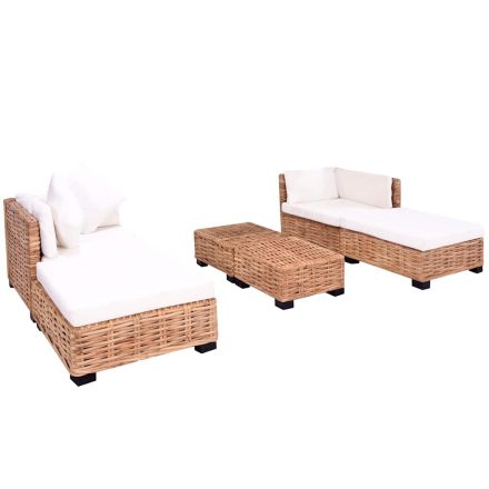vidaXL 16 részes természetes rattan kanapészett