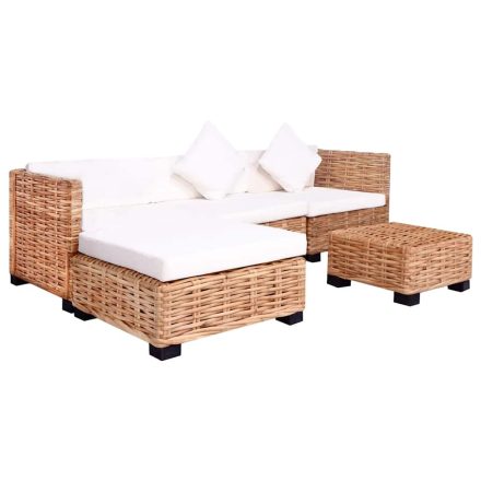 vidaXL 14 részes természetes rattan kanapészett