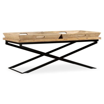 vidaXL tömör mangófa dohányzóasztal 110 x 55 x 42 cm 