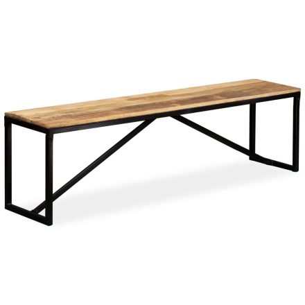 vidaXL tömör mangófa pad 160 x 35 x 45 cm