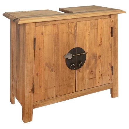 vidaXL tömör újrahasznosított fenyőfa pipereszekrény 70 x 32 x 63 cm  
