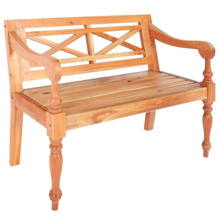 vidaXL világosbarna tömör mahagóni Batavia pad 98 cm
