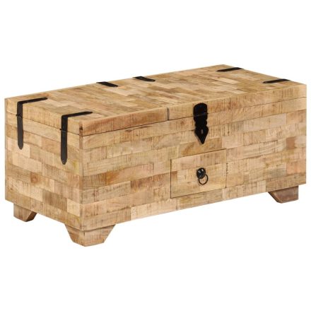 vidaXL tömör mangófa dohányzóasztal 80 x 40 x 35 cm