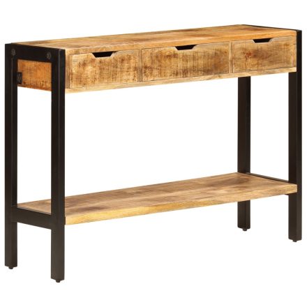 vidaXL 3 fiókos tömör mangófa tálalóasztal 110 x 35 x 75 cm