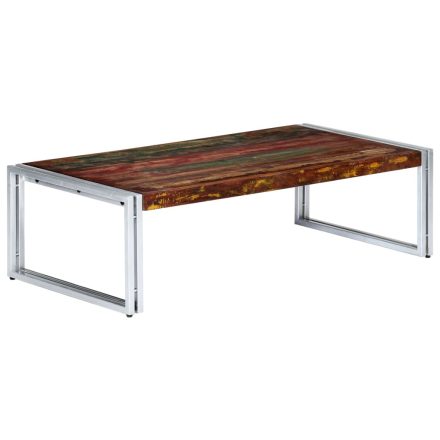 vidaXL újrahasznosított tömör fa dohányzóasztal 120 x 60 x 35 cm  