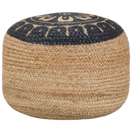 vidaXL kézzel készült kék juta puff 45 x 30 cm