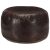vidaXL sötétbarna valódi kecskebőr puff 60 x 30 cm