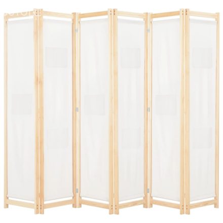 vidaXL krémszínű 6-paneles szövetparaván 240 x 170 x 4 cm  